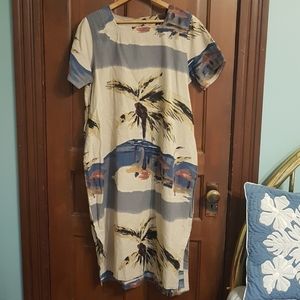 Natural Island Midi Dress